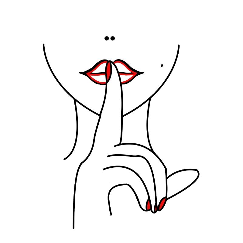 Frauengesicht mit Hand