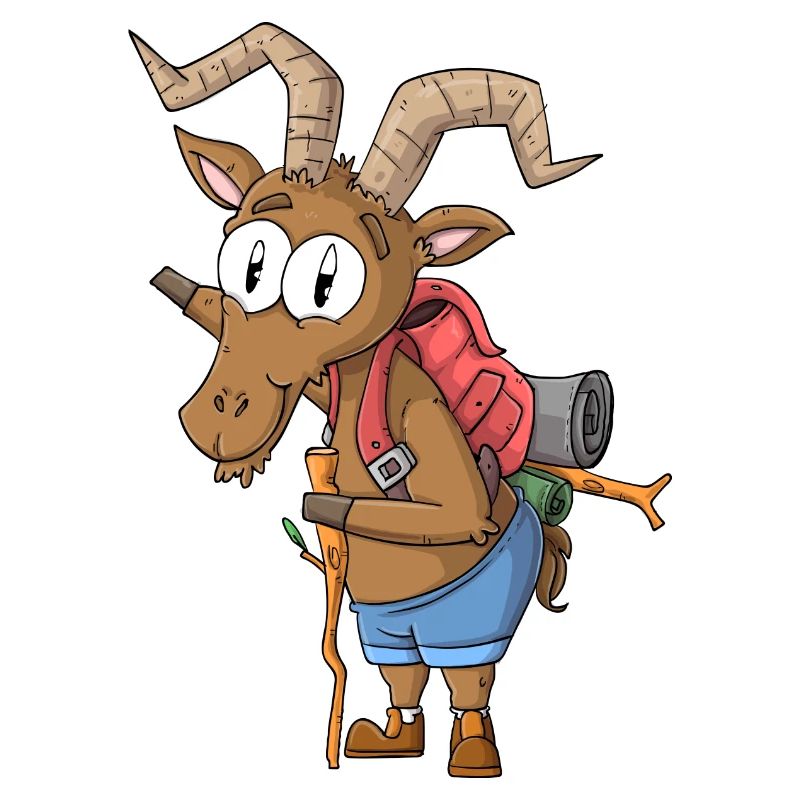 Steinbock Wanderer / Wandernder Steinbock