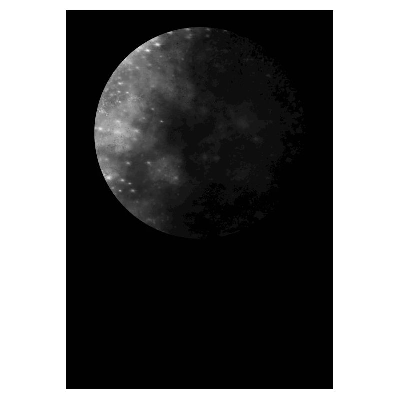 Mond, schwarzer Hintergrund
