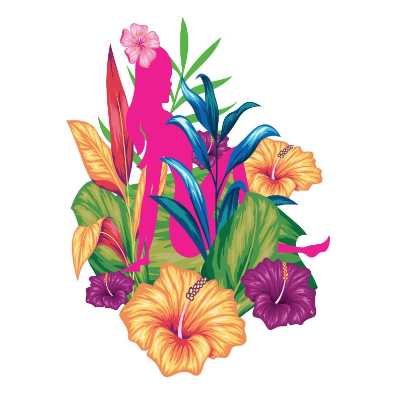 Blumenfrau Bunt