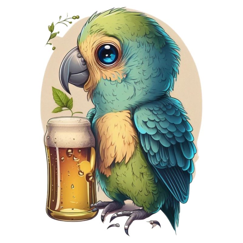 Süßer Bier Papagei
