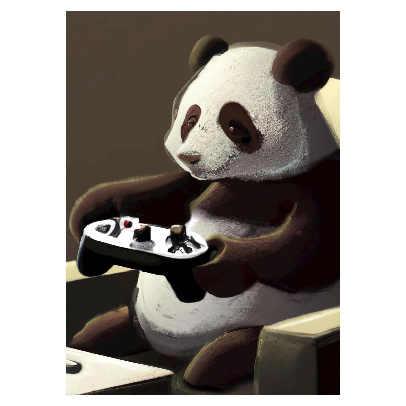Panda mit Controller