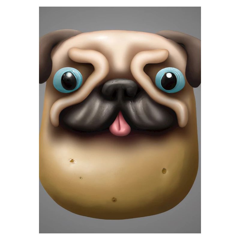 Kartoffel-Hund-Gesicht