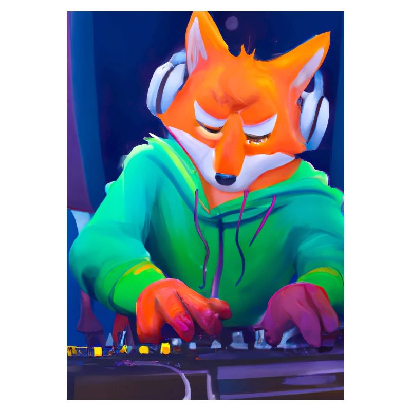 Fox am DJ-Pult