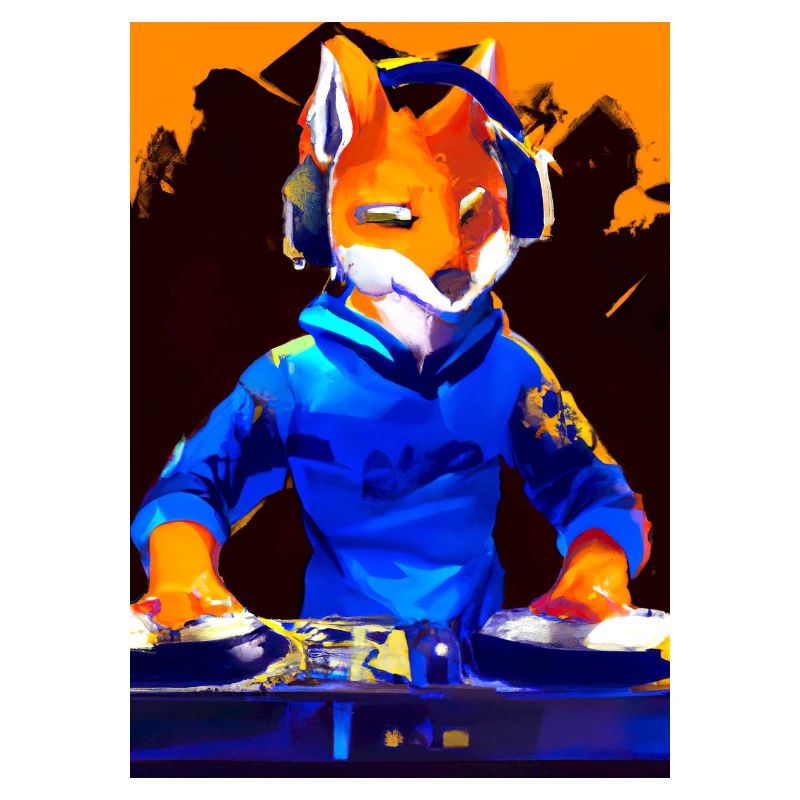 Fox am DJ-Pult
