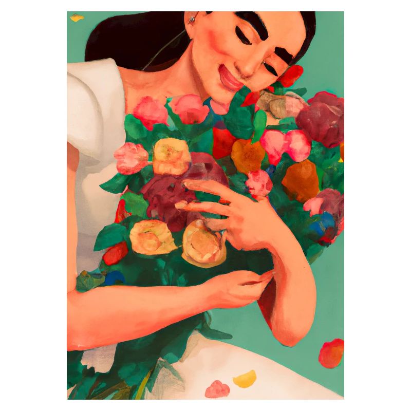 Frauen mit Blumen