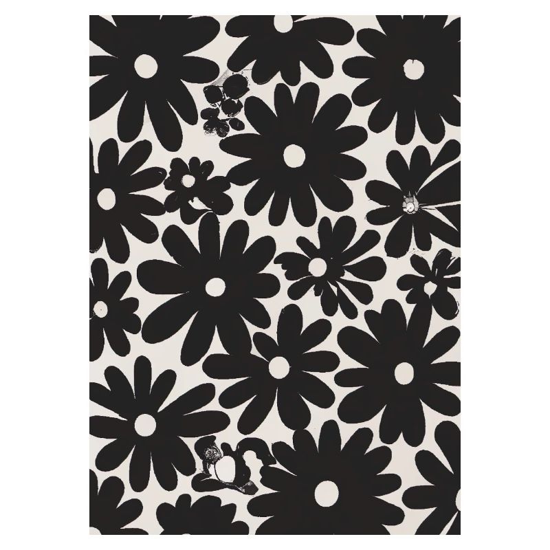Schwarze Blumen-Muster