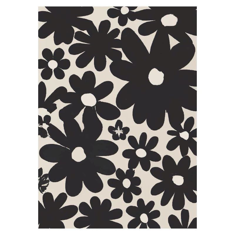 Schwarze Blumen-Muster
