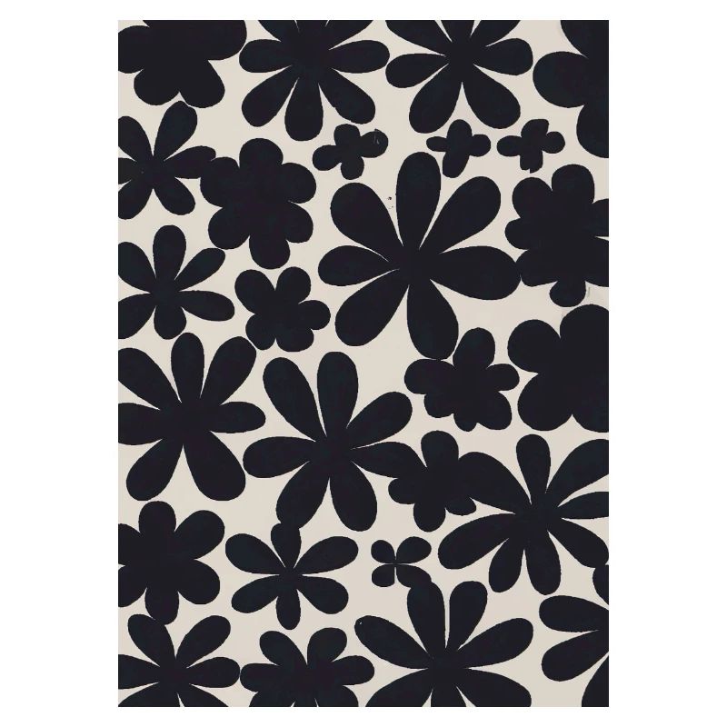 Schwarze Blumen-Muster