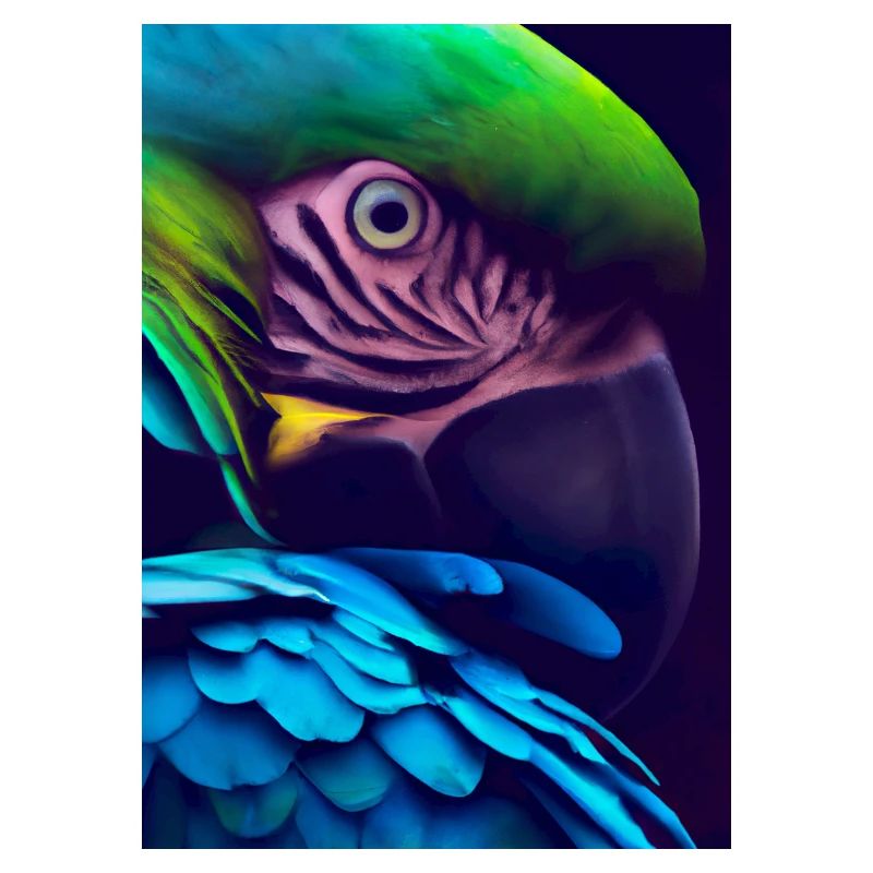 Buntes Vogelgesicht