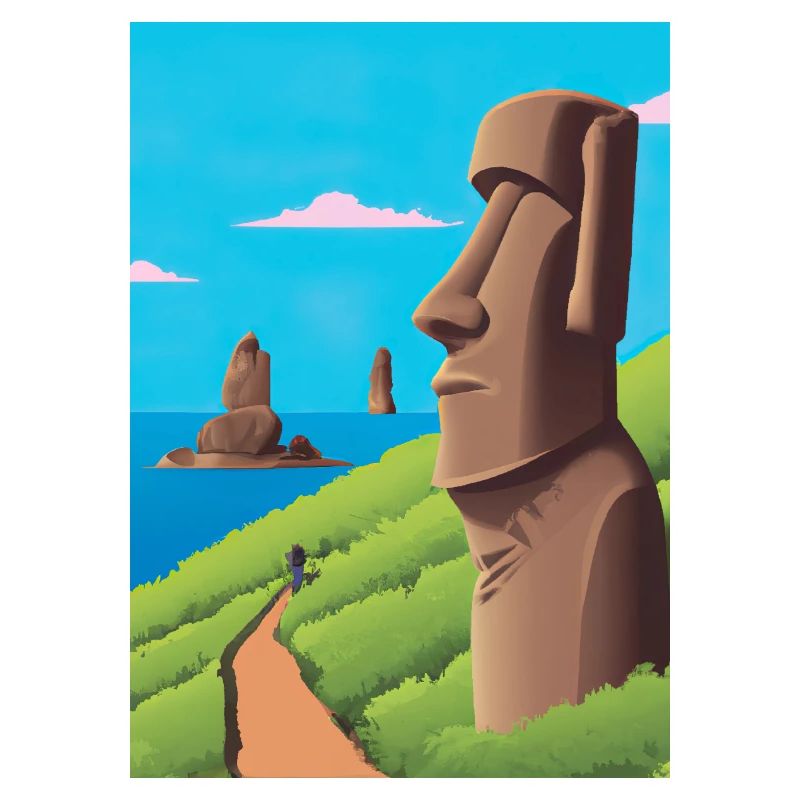 Monumentale Moai-Statuen