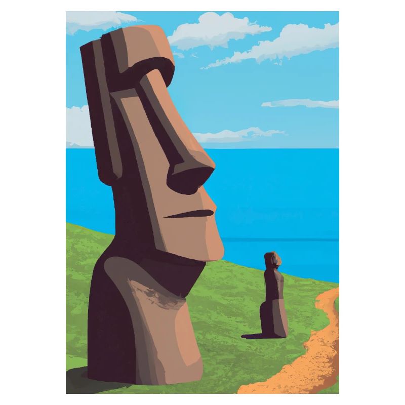 Monumentale Moai-Statuen