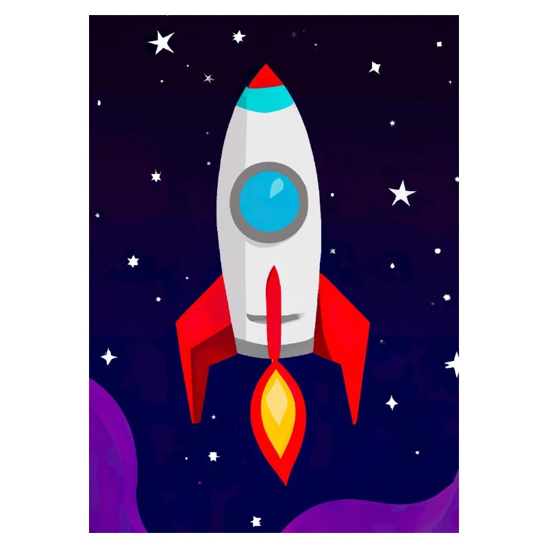 Fliegende Weltraumrakete