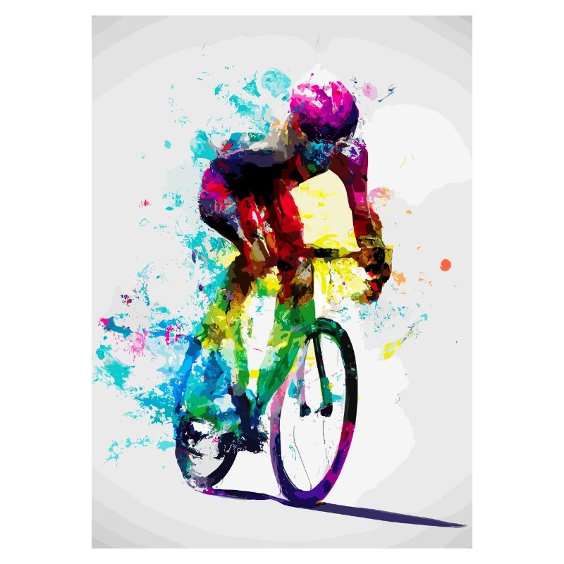 Rennrad Radfahrer Regenbogen