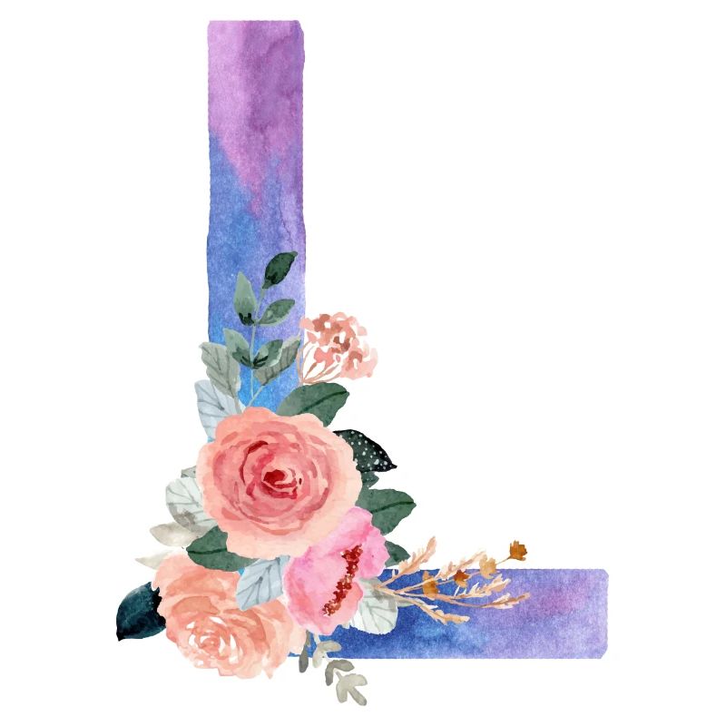 Buchstabe L Aquarell