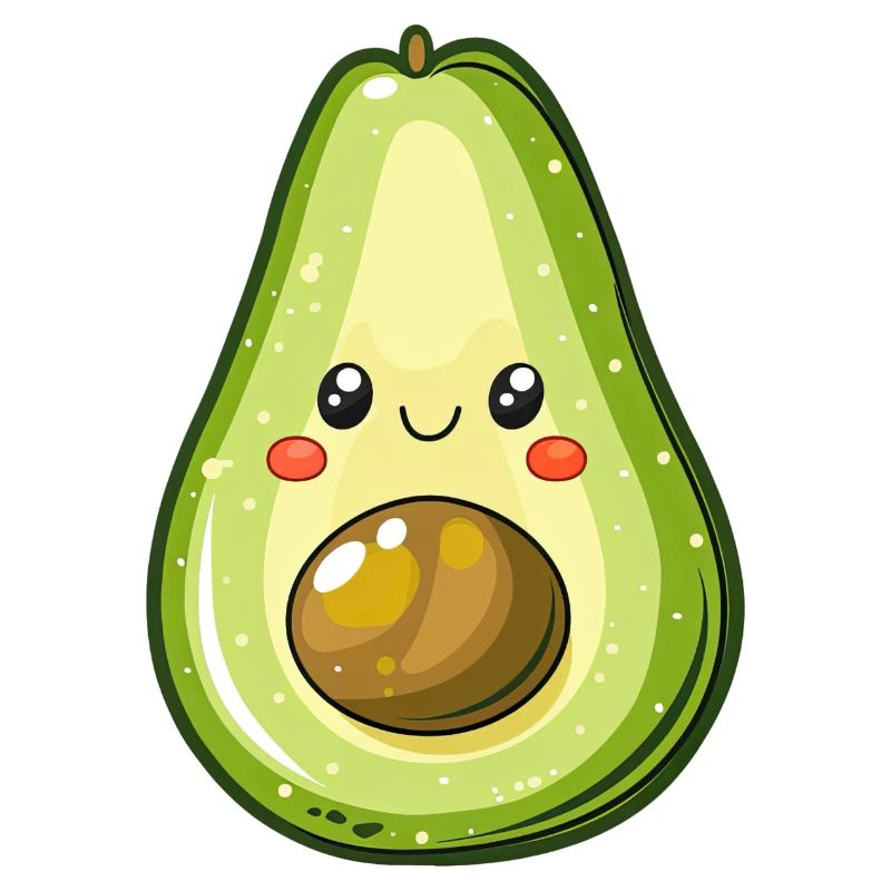 Avocado mit Gesicht