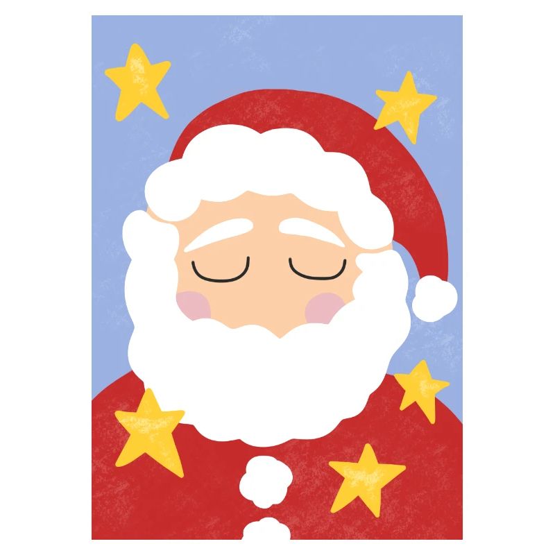 Weihnachtsmann und Sterne