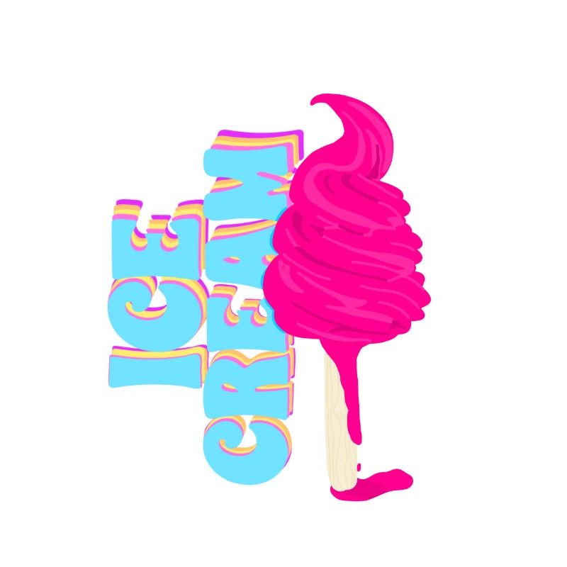 Unwirkliche Eiscreme-Sommerstimmung