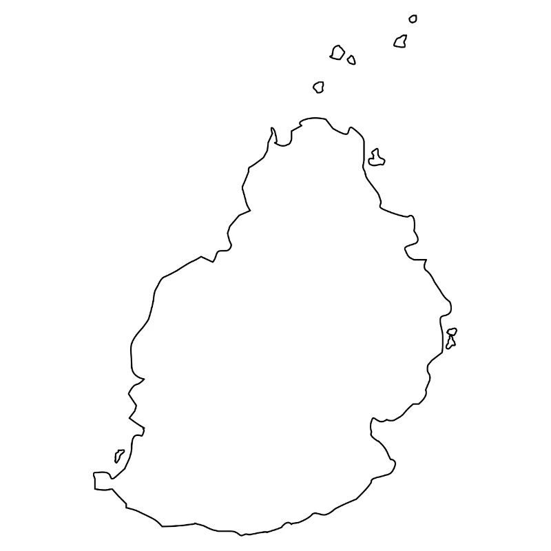 Mauritius outline map