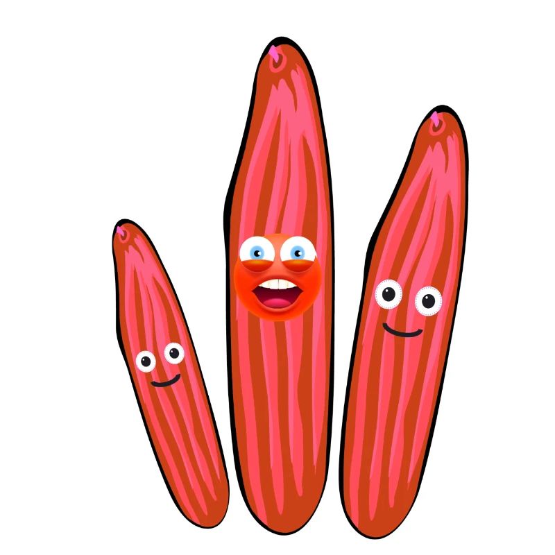 Gurke,Partygurke,lachende Gurke