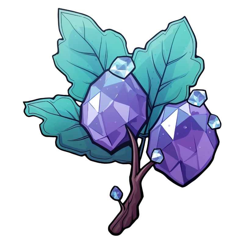 Zweig mit Edelsteinen