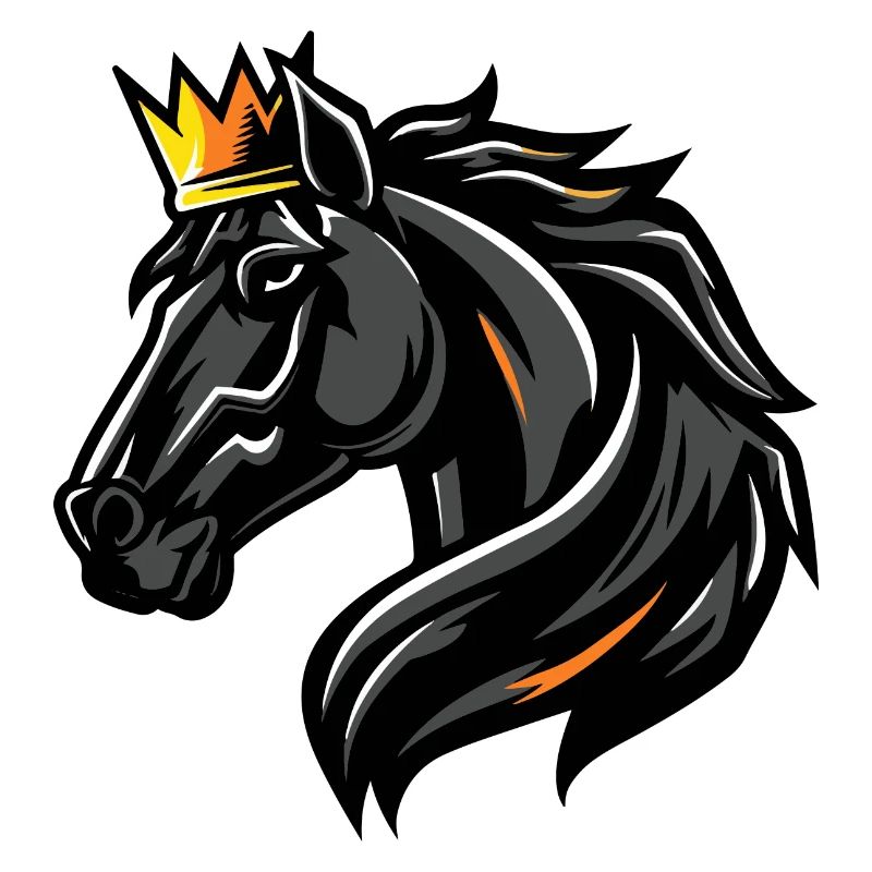 Pferd Kopf Krone