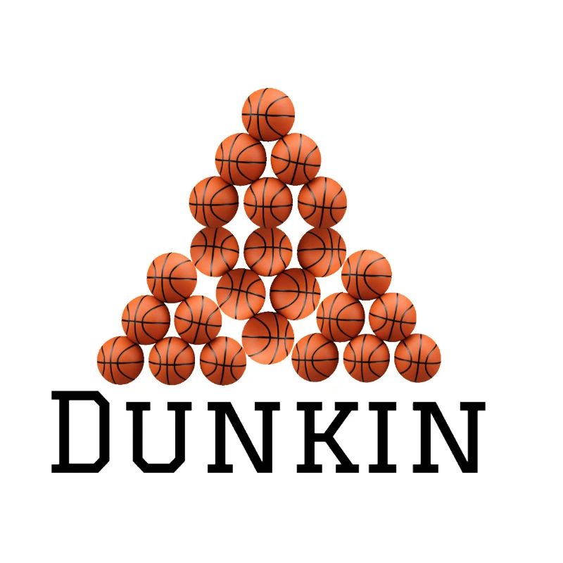Logo pyramidal de basket-ball