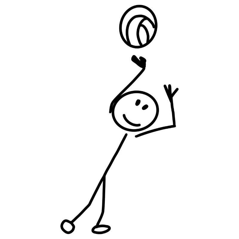 Volleyball Strichmännchen