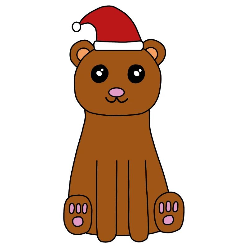 Bär feiert Weihnachten