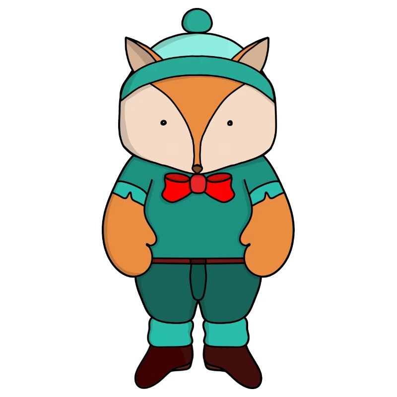 Niedlicher grüner Fuchs