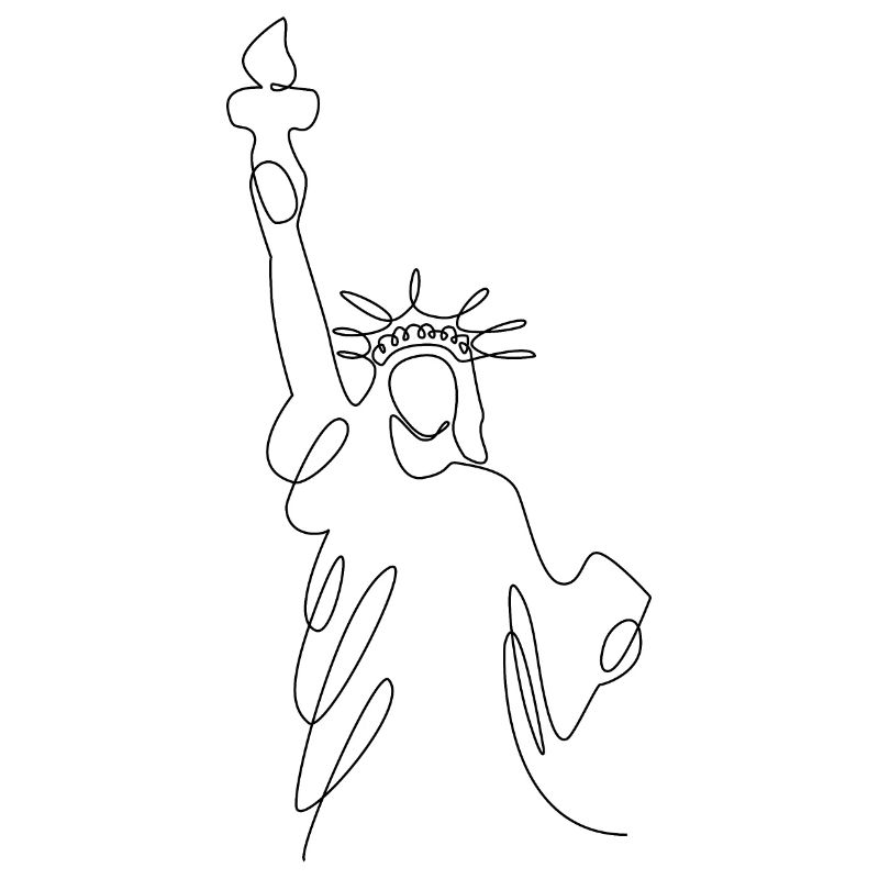 Freiheitsstatue Illustration Skizze