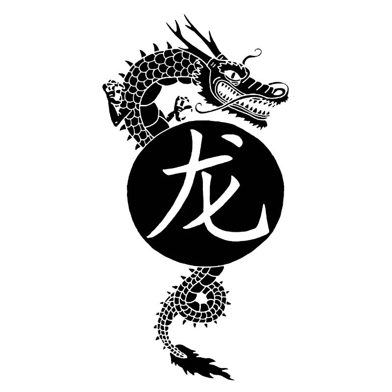 Schwarzer Drache von China