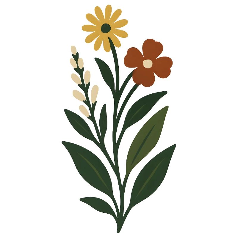 Frühlingsblumen Minimalkunst