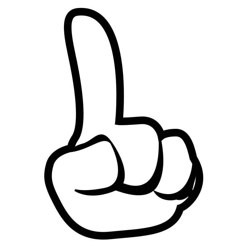 Erhobener Zeigefinger