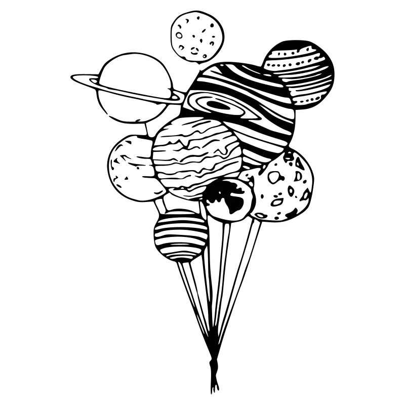 luftballons planeten