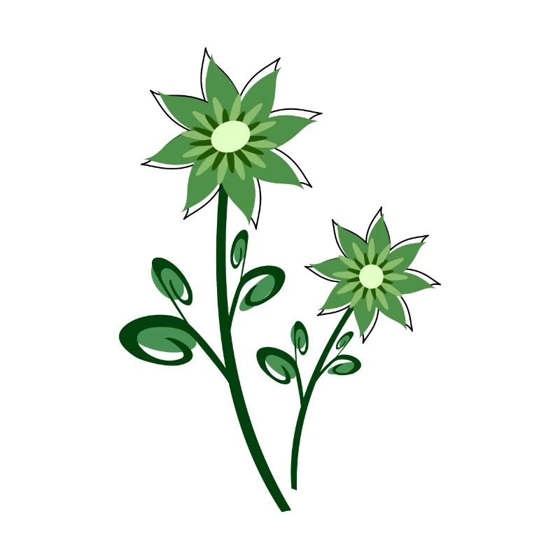 grüne Blumen abstrakt