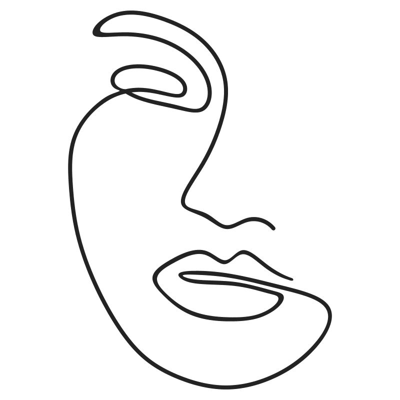 Strichgrafik Gesicht