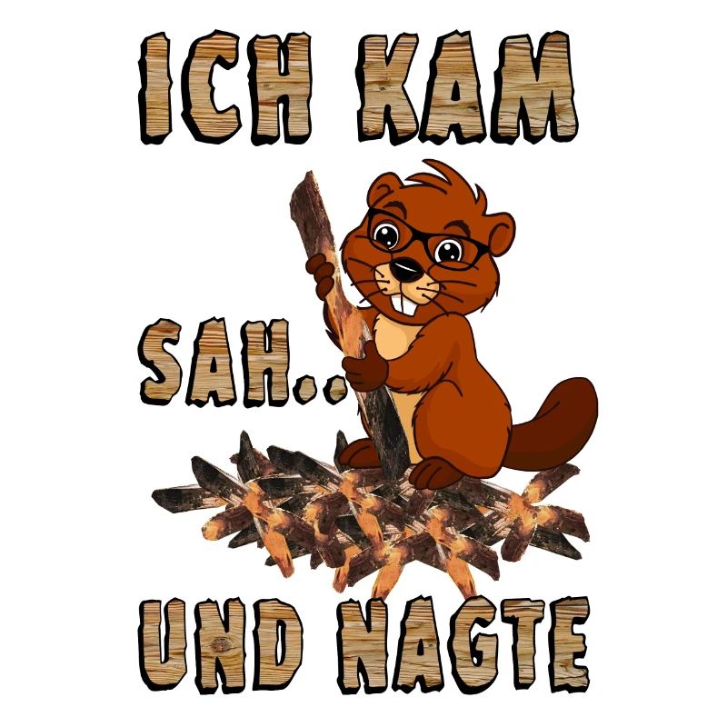 Biber mit Holzschriftzug