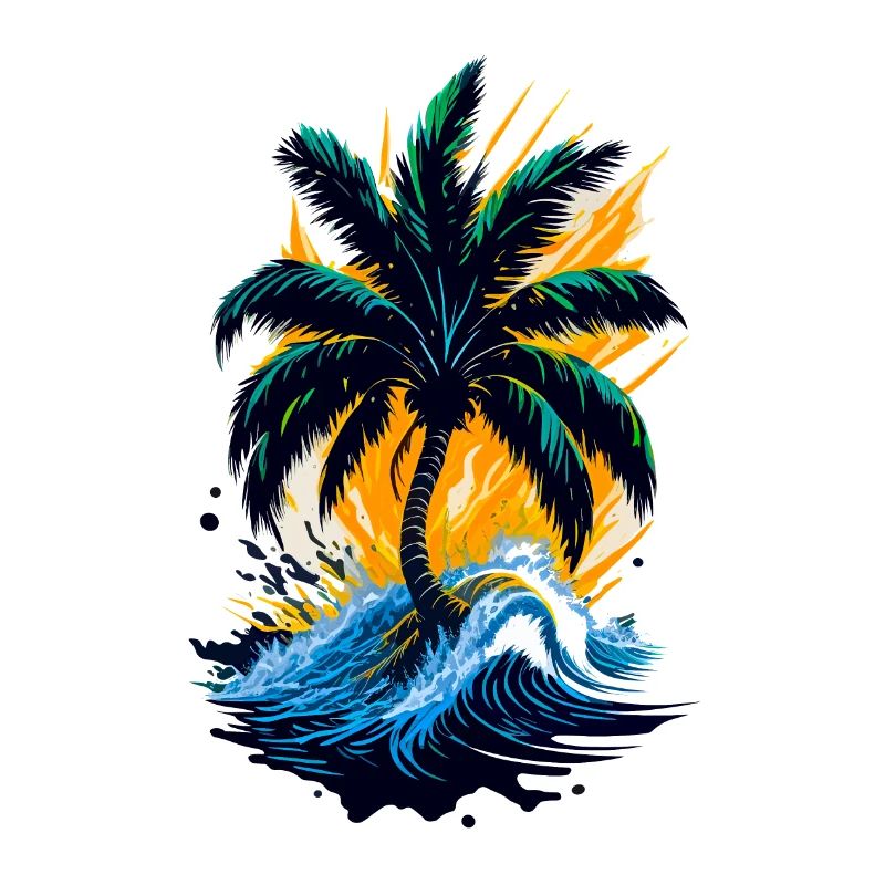 Palme im Meer