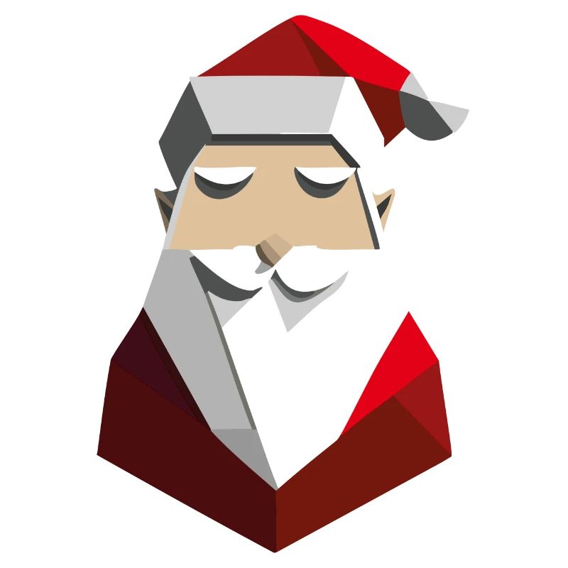 Geometrischer Weihnachtsmann