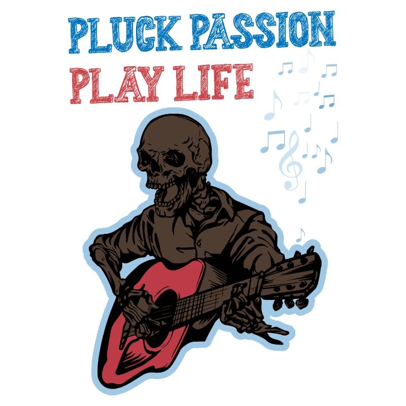 skeleton play guitar