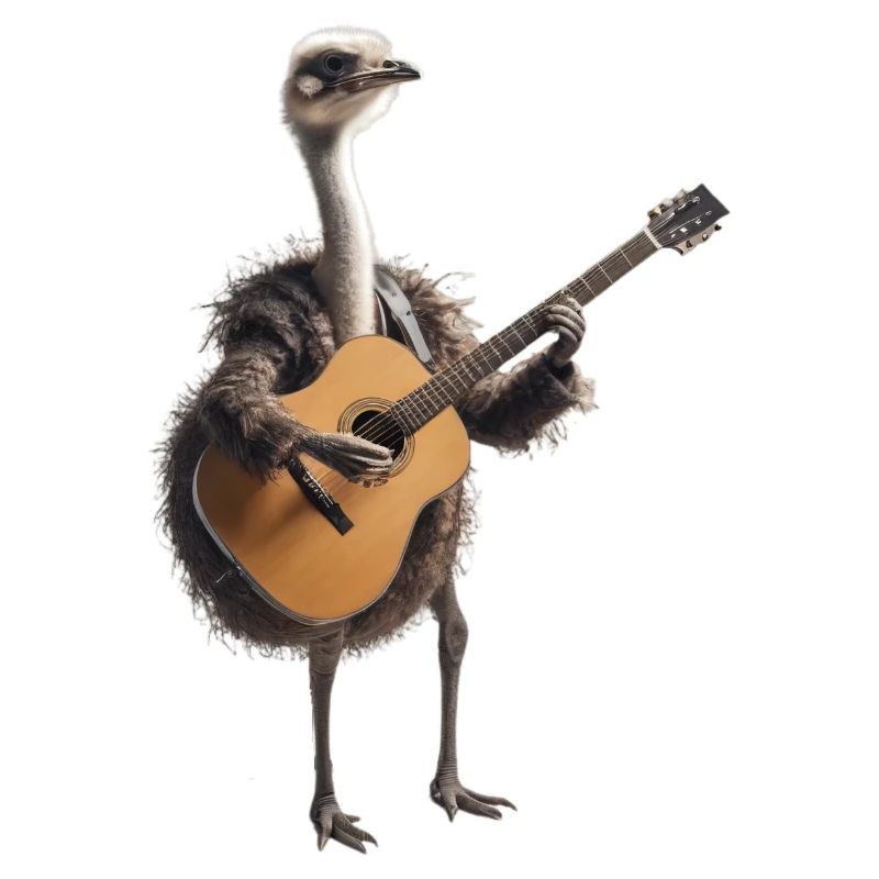 Straußenvogel Gitarre