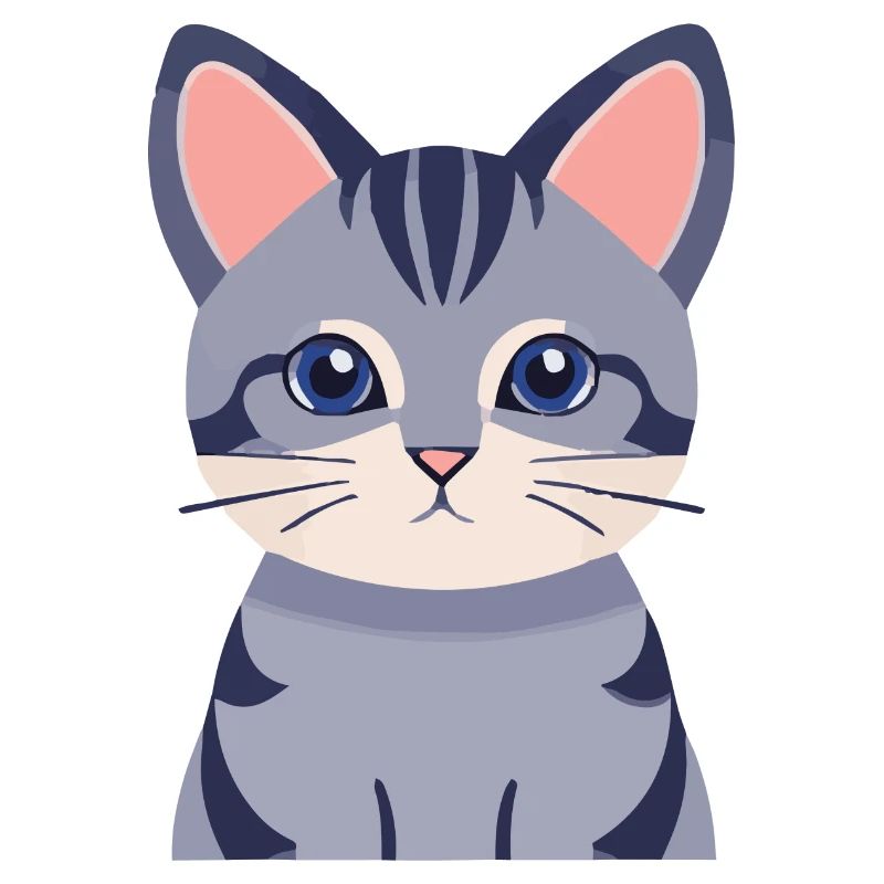 graue Katze süß