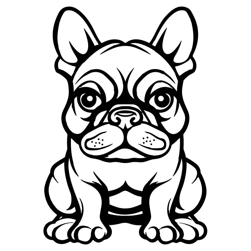 bulldogg hund comic