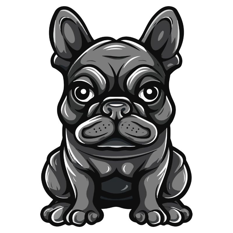 bulldogge hund comic