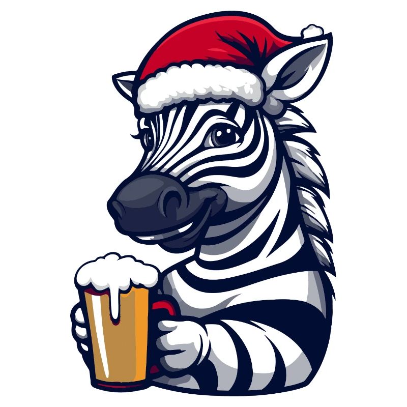 Zebra Weihnachten Bier