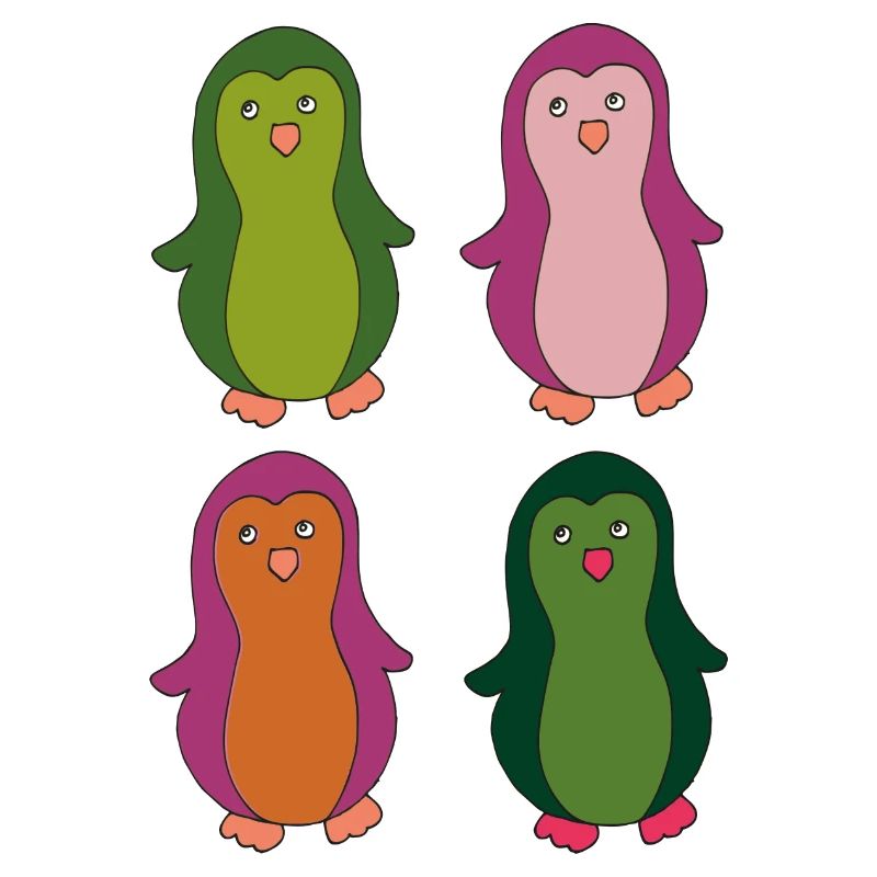 pinguine bunt