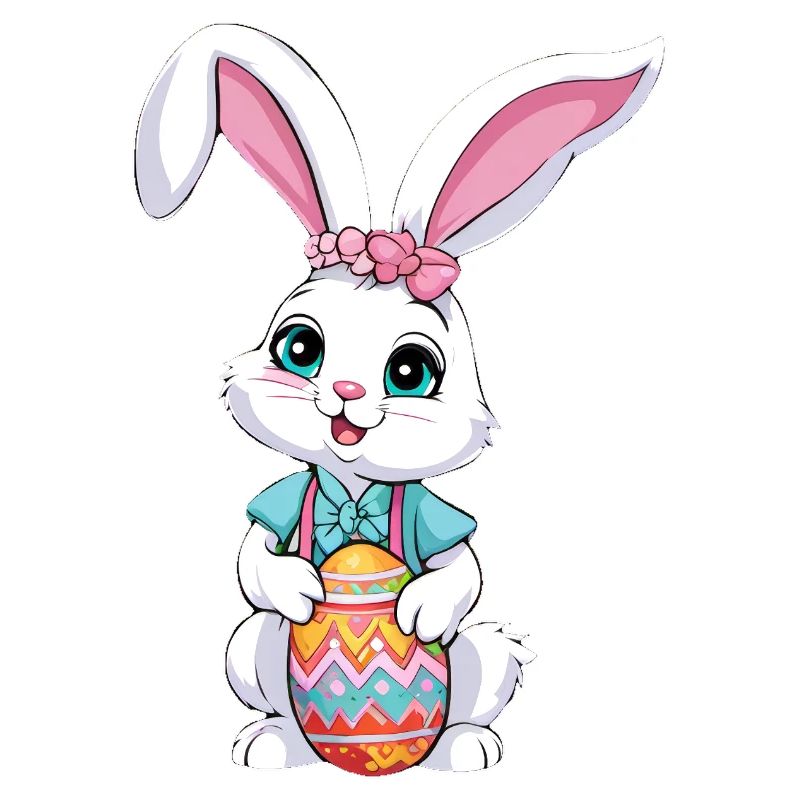 Easter bunny with Easter eggs