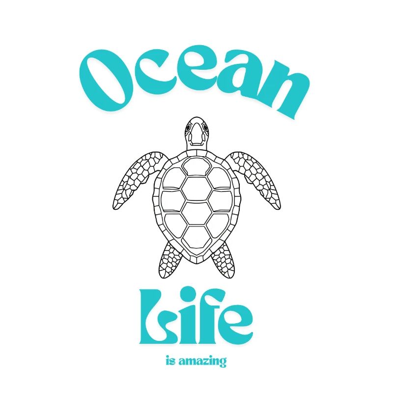Ozeanleben Schildkröte Shirt