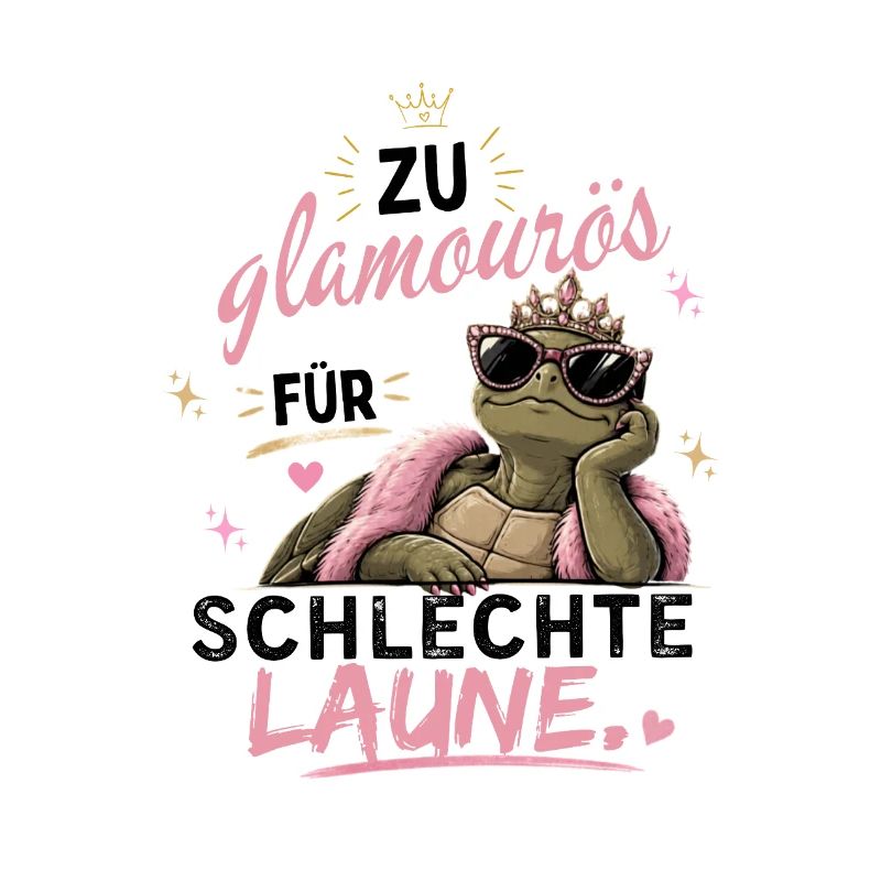 Glamouröse Schildkröte mit Krone